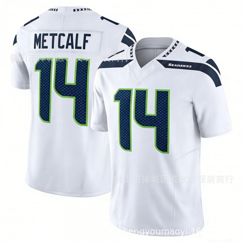 Seattle Seahawks 14 Darnold Football Jersey Mens Grey Athletic Game