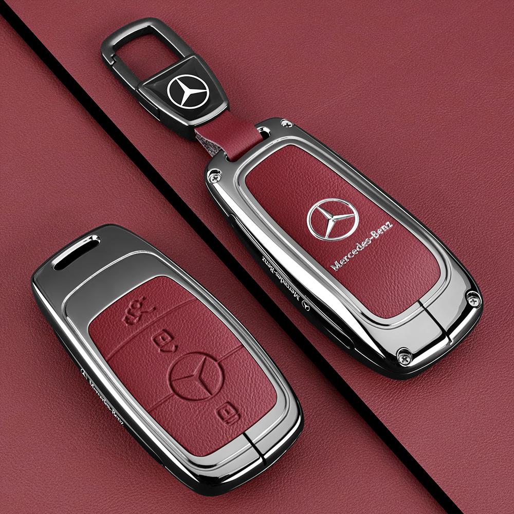 PNR1 Car Alloy Key Case Key Bag Shell For Mercedes Benz 2022 C S Class W206 W223 S350 C260 C300 S400 S450 S500 Key Shell Protector