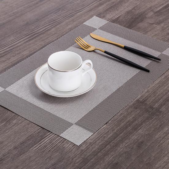 Набор из 4 салфеток из ПВХ, термостойкие тканые салфетки для столовых приборов, легко моющиеся, защитные покрытия для стола, современные украшения для стола