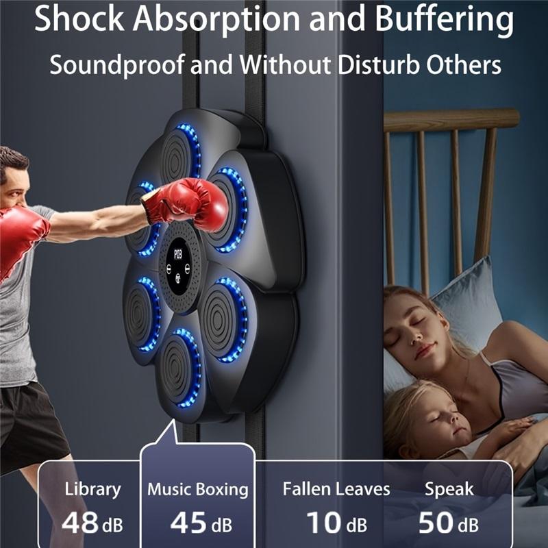 Музыкальный боксёрский автомат, интеллектуальная музыкальная игра в бокс, настенное домашнее фитнес-оборудование, оснащенное боксерскими перчатками