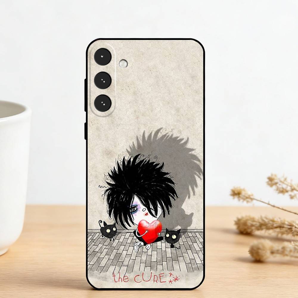 The Robert C-CureS Smith Robert Smith Phone Case For Samsung Galaxy A73,A72,A71,A70,A53,A52,A51,Others Soft Black Cover