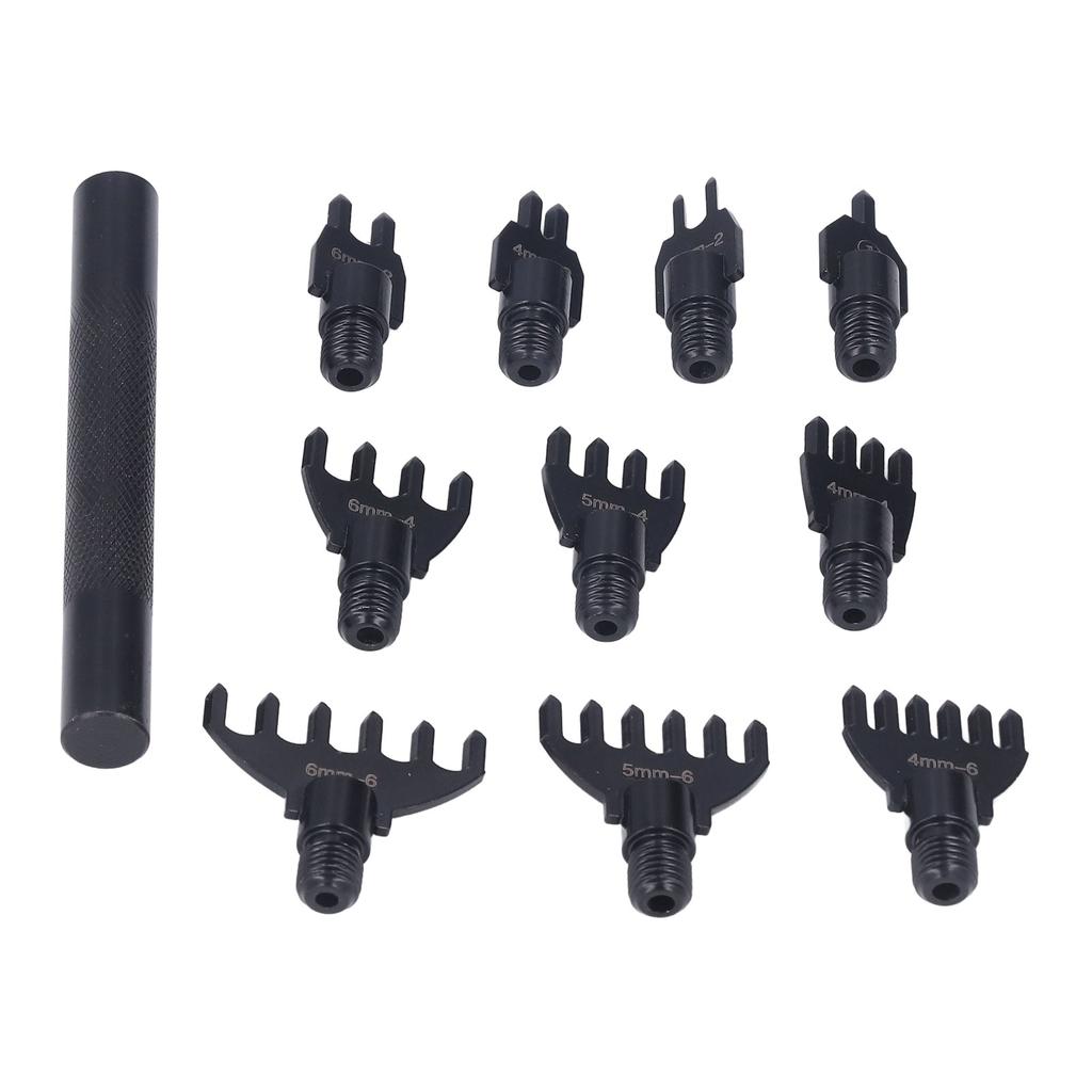 Leather Hole Punch 10 Punch Tips High Carbon Steel Wear Resistant Durable Belt Hole Puncher for