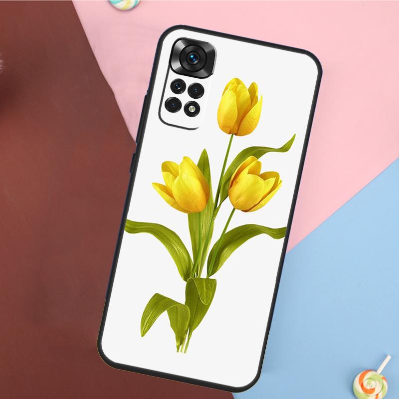 Чехол-цветок тюльпана для Xiaomi Redmi Note 13 14 Pro 12 11 9 10 9S 10S 11S 12S Redmi 14C 10C 12C 13C