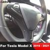 Накладка на панель рулевого колеса автомобиля для Tesla Model X 2016 2017 2018 Аксессуары, элементы внутренней отделки из углеродного волокна