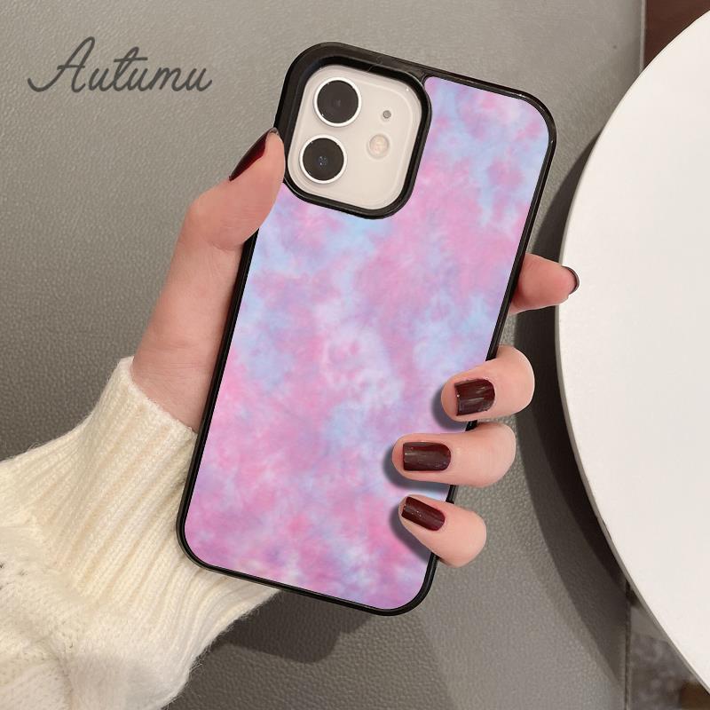 Чехол для телефона Icy Blue Tie Dye для iPhone 11 12 13 14 Pro Max mini X XR XS SE 2020 5 6S 7 8 Plus Samsung Galaxy S21 S22 Чехол-накладка