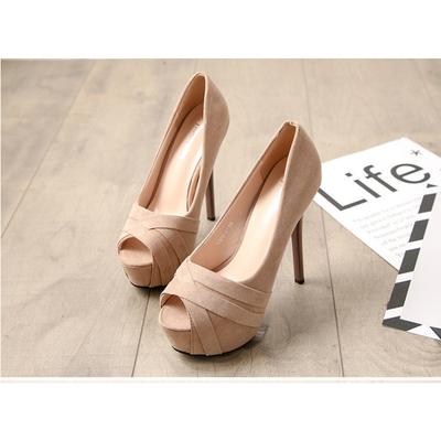 Новая модная тенденция, пикантные женские деловые туфли на очень высоком каблуке, непромокаемая обувь на платформе и на высоком каблуке