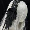 Женский головной убор Harajuku Steampunk Y2K Wing Headband Bow Headband Lolita Gothic Dark Angel Headwear and Hair Accessories