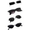 Sheomy Unisex Combo предлагает набор из 4 очков pathan Sunglasses Rectangle Retro Vintage Narrow Women::Мужчины, MKN-413