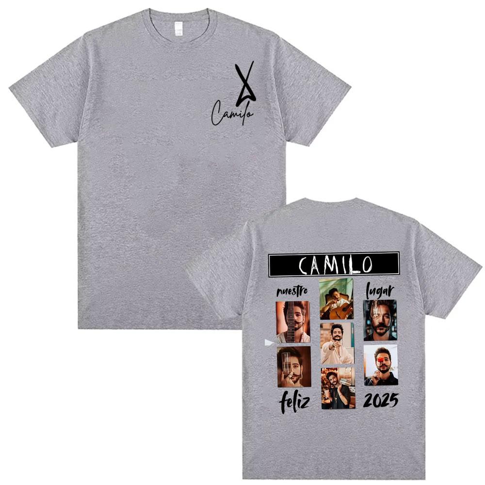 Singer Camilo La Tribu Album 2025 Cover T Shirts Unisex Women Vintage Hip Hop Trending Tshirt Oversized Loose Short Sleeve T Shirt