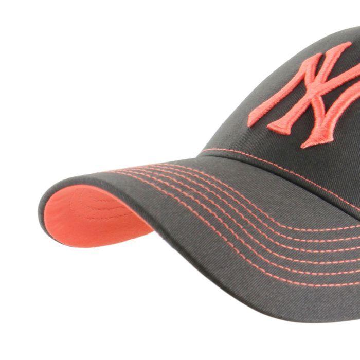 Casquette Snapback - 47 BRAND - New York Yankees - Graphite - Couronne structurée - 100% coton