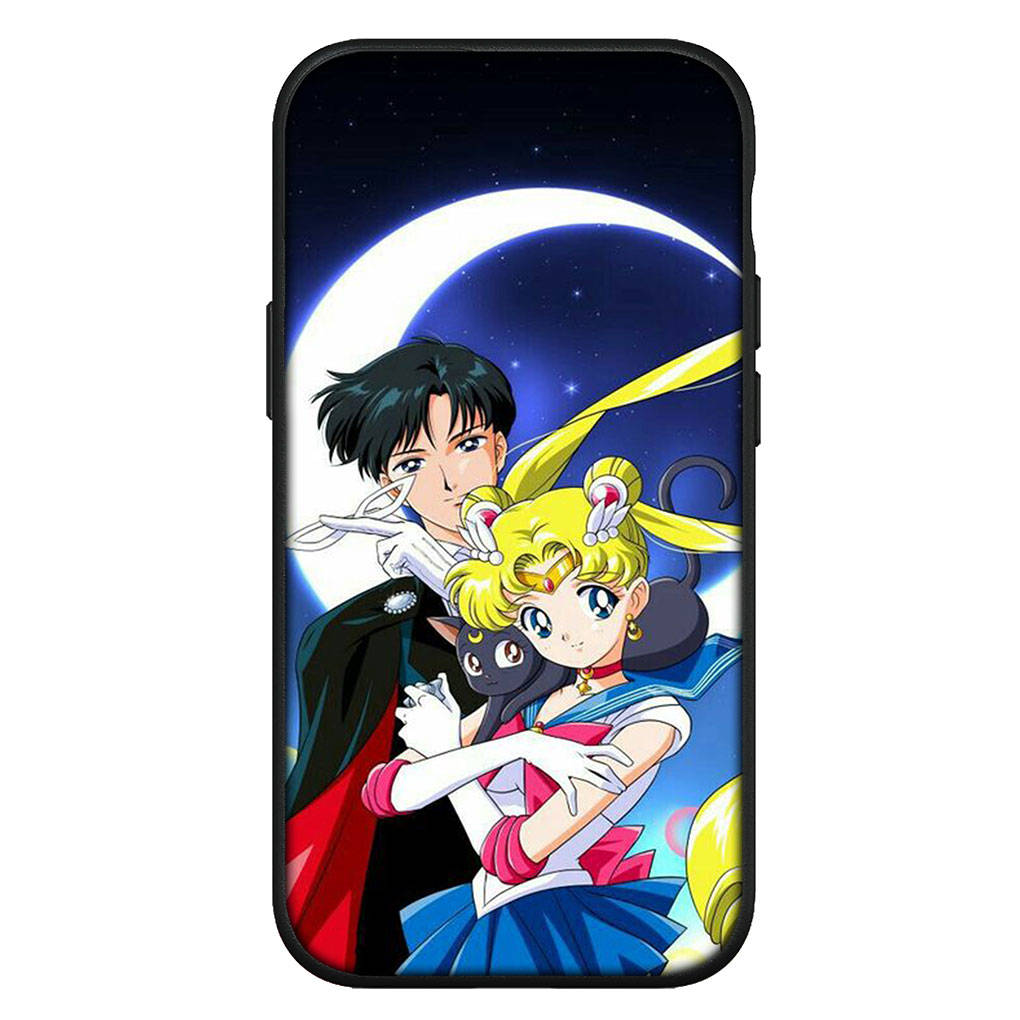 Чехол для iPhone 16 15 Xiaomi Redmi Note 14 13 12 11 Pro Max X 8 9 16e Samsung Galaxy S25 S24 S23 Moto G85 OPPO Huawei Сейлор Мун Милый Кот Чехол для Телефона