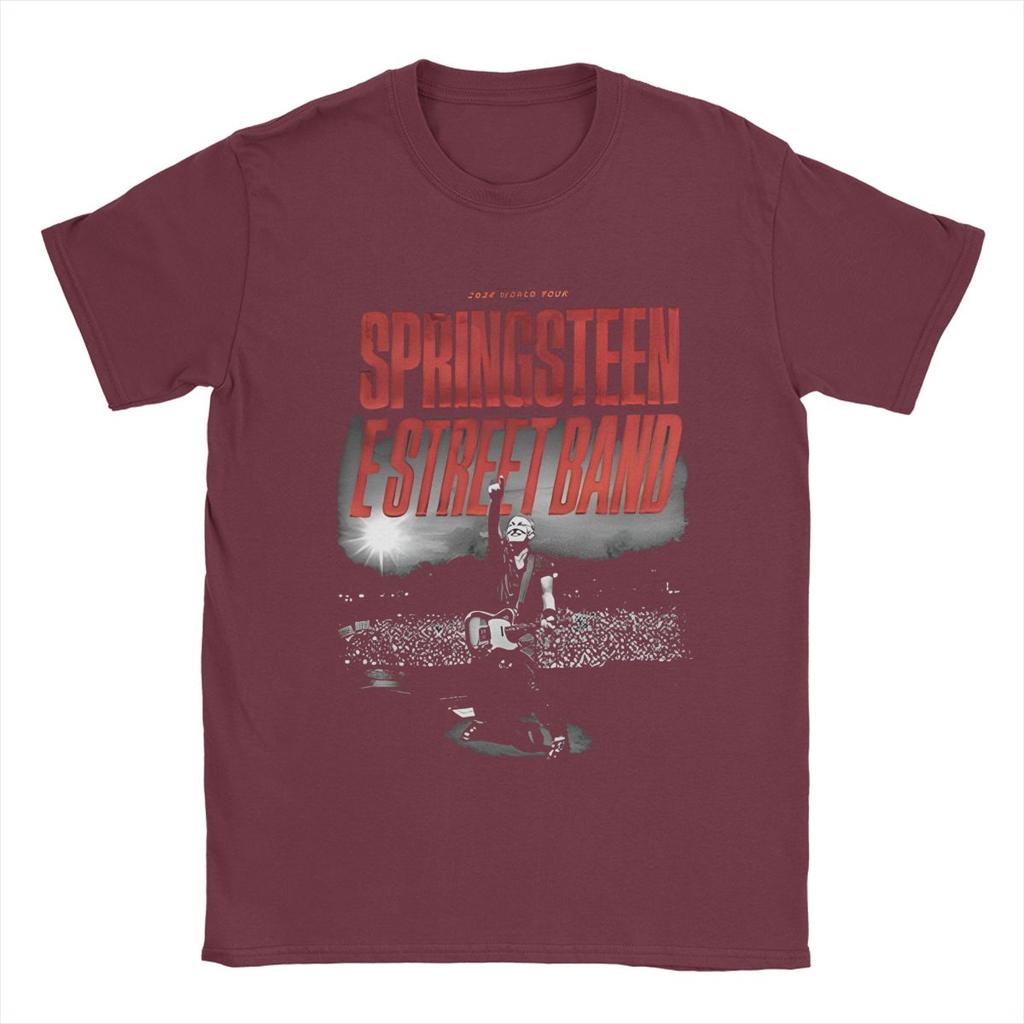 Футболки World Bruce Springsteens The Rock Music Tour, одежда для мужчин и женщин, хлопковая винтажная футболка с коротким рукавом, одежда