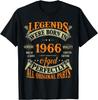 Vintage Legend Born In 1966 59th Birthday Tee 59 Years Old T-Shirt Custom Printed Graphic T Shirts Mens Clothing Ropa Hombre