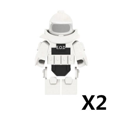 Военные Строительные Блоки Фигурки Защитный Костюм Сапера Спецназ EOD Детектор Мин Комбинация Кирпичей Игрушка Дети J019