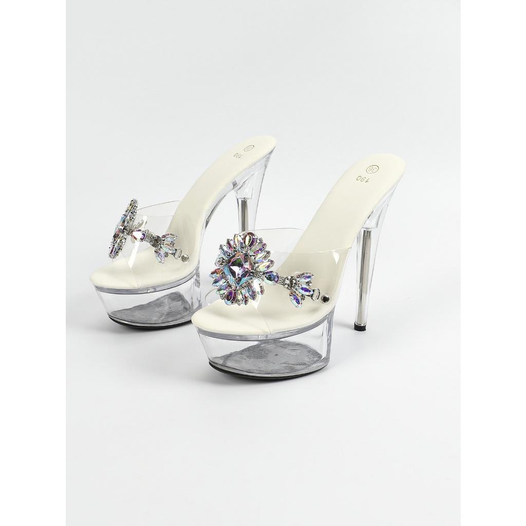 Женские туфли-лодочки на шпильках для моделей автомобилей, со стразами, для ночного клуба, босоножки с кристаллами, туфли для подиума, для танцев на пилоне, вода LFD-190-Q15