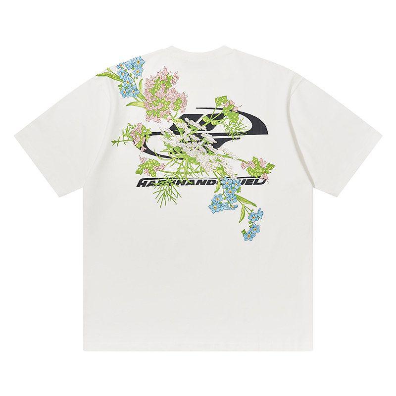 Cleanfit Street Florals Chinese Style Short Sleeve Embroider