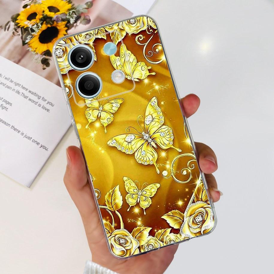 For Xiaomi Redmi Note 13 2024 Case Fashion Flower Soft Phone Case For Xiaomi Redmi Note 13 5G Soft Fundas Bumper Note13 4G Coque