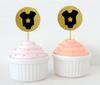 Darling Souvenir, Glitter Baby T-Shirt Baby Shower Cupcake Toppers, Dessert Decorations