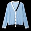 YLT Women's Color Block Knit V-Neck Cardigan