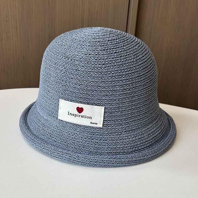 French retro bowler hat spring and summer thin breathable bucket hat foreign style young basin hat women's sunscreen hat