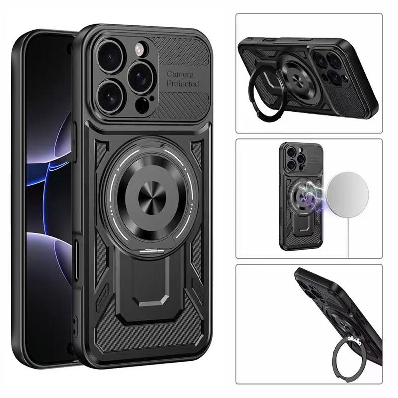 Магнитный чехол для телефона с вращением на 360° для iPhone 16 15 14 13 12 11 Pro Max С подставкой Ударопрочный Защита от падения для Magsafe