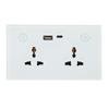 Smart Wall Outlet 2.4G WiFi Touch Light   Voice Control Smart Plug with USB and TYPE C   Port For   95‑250V