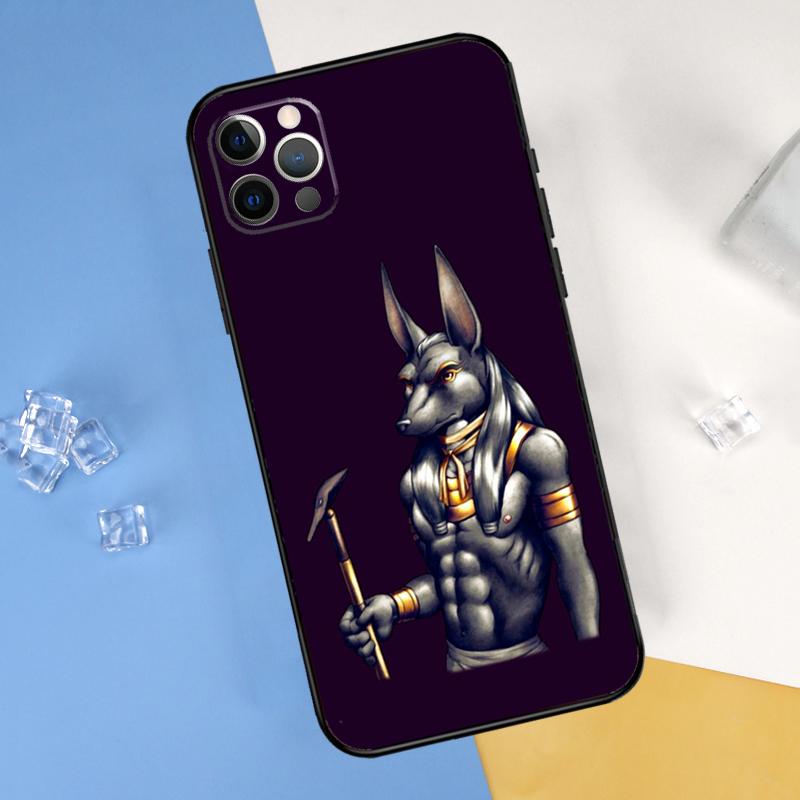 Чехол для телефона с изображением Анубиса и Анха, Египетский Бог, для iPhone 16 Pro Max 13 12 Mini 11 14 15 Pro Max XR 16 15 Plus 16e