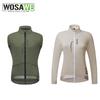 WOSAWE Fall and Winter Men's Cycling Windproof Reflective Undershirt Women's Reflective Long-sleeved Warm Clothes Road Bike Riding Jacket
