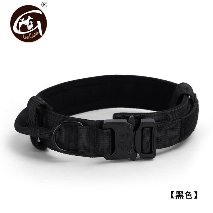 Camouflage Military Green Nylon Webbing Dog Training Tactical Collar Medium Large Solid for Cross-Border for Amazon Pet Supplies