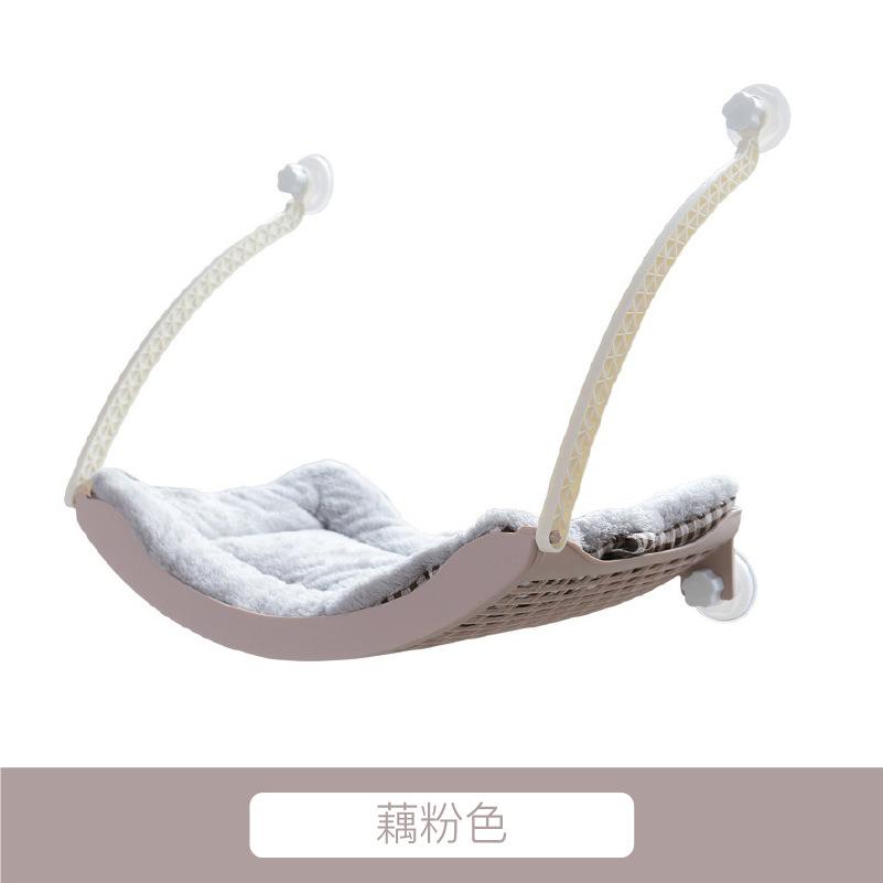 Cat Hammock for Indoor Cats Hanging Window Perch with Suction Cups Soft Plush Nest Swing Toy Scratch Friendly Design
