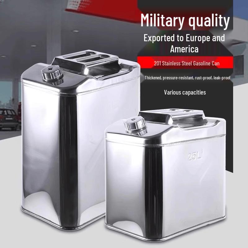Jundingying 40L Square 201 Stainless Steel Fuel Can
