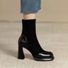 Fashion Vintage Women Ankle Boots Fashion Elegant Side Zippers Shoes Autumn Winter Thick Heel Laides Modern Short Booties