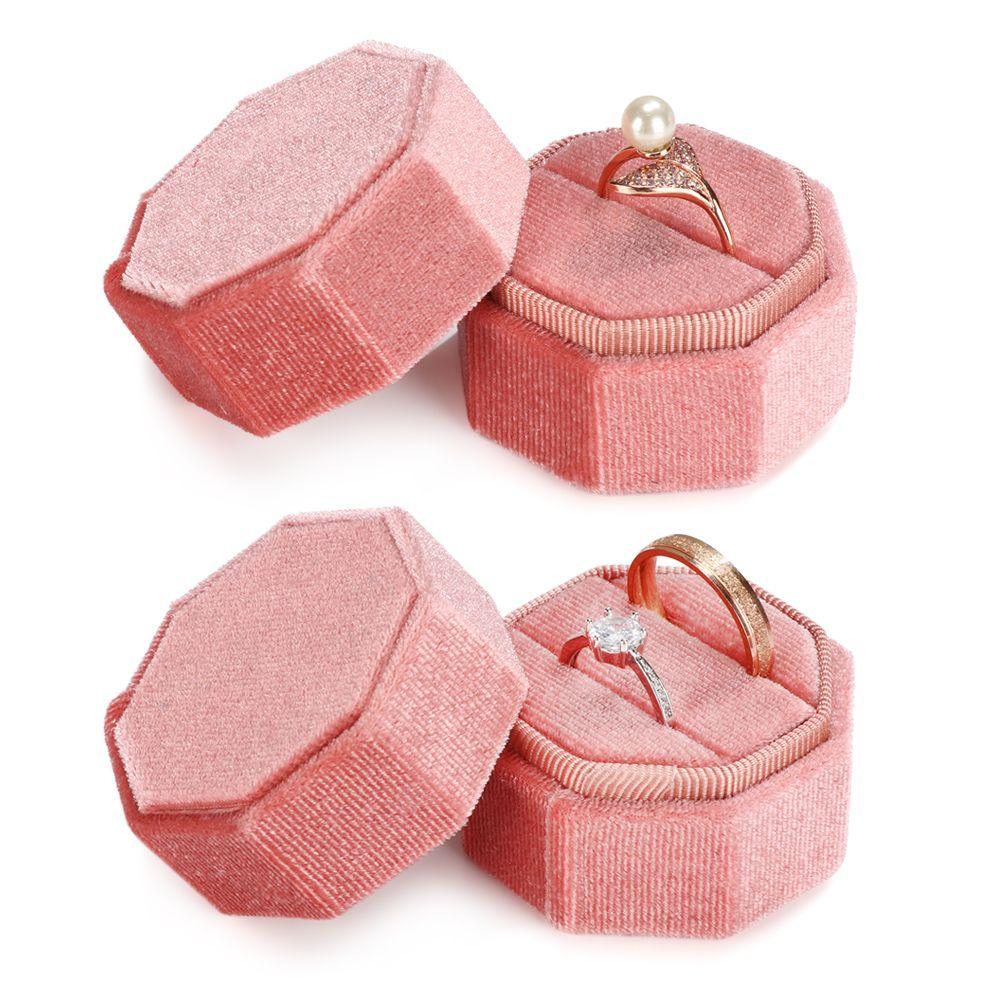 Высококачественная изысканная свадебная шкатулка для хранения колец со съемной крышкой, бархатная шкатулка для хранения ювелирных изделий
