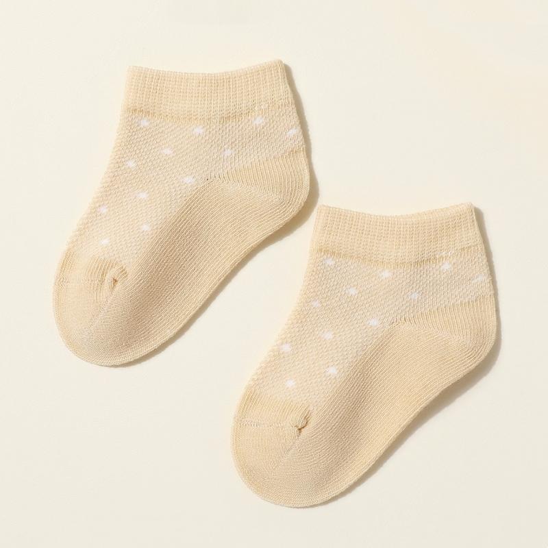 8pairs/set New Baby Socks Children's Summer Solid Color Dot Cotton Sock Kids Ankle Soft Socks