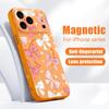 Чехол с узором из вишневых бантиков Для iPhone 17 Pro Max Магнитный Для Magsafe Гибридная Тонкая Матовая Крышка Для iPhone 16 15 14 13 Pro Max