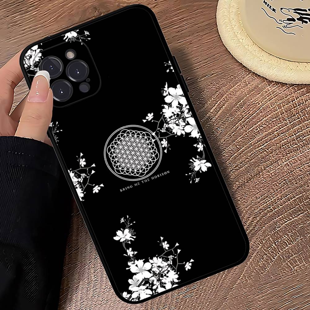 Чехол для телефона Rock Band B-Bring M-Me The H-Horizon Для IPhone 17 16 15 14 13 12 11 Pro Max Plus Mini Мягкий Черный Чехол