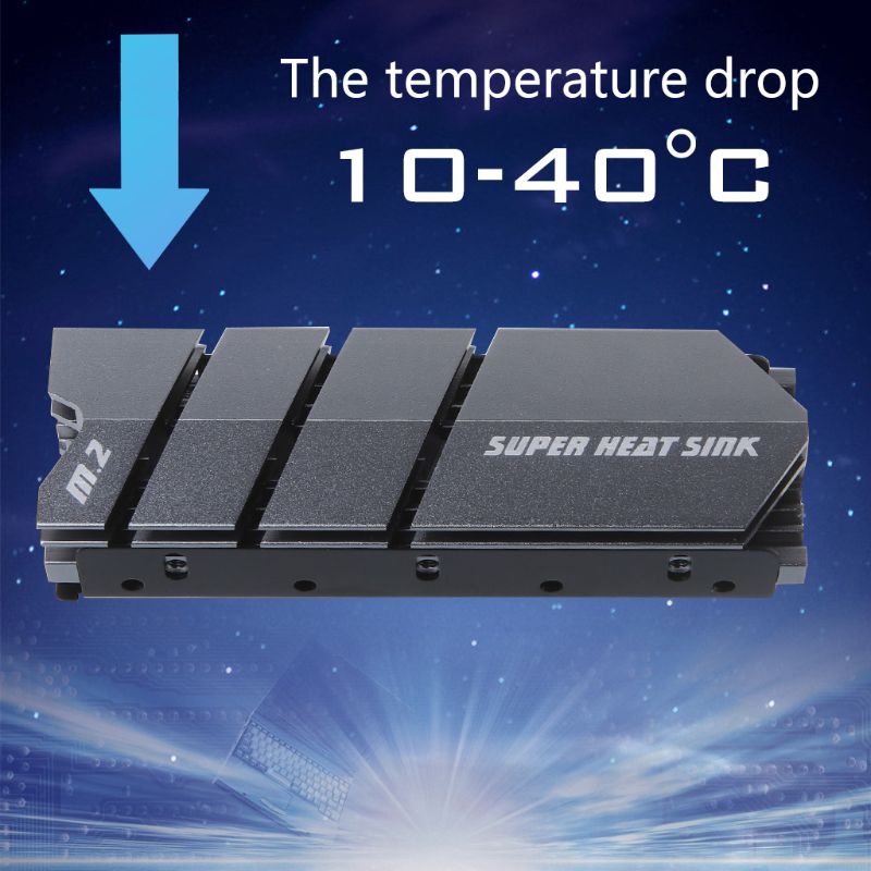 for M.2 SSD NVMe NGFF Heat Sink M2 2280 Solid State Hard Disk Aluminum Heatsink Gasket with Thermal Radiator PC Accessor