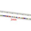 18K PVD Stainless Steel Diamond Chain in 18K PVD Gold Blue Red Green for Jewelry Making Necklace & Bracelet Components