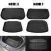 For Tesla Model Y Model 3 2024-23 TPE Car Front Rear Trunk Storage Box Mat Pad Waterproof Protective Liner Trunk Tray Floor Mat