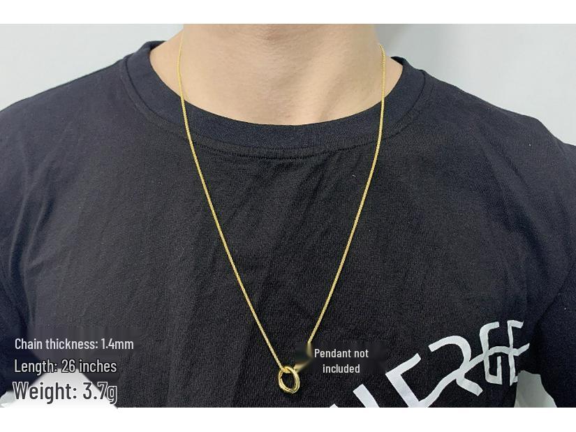 Модное ожерелье из круглых бусин из чистого серебра 999 пробы для мужчин и женщин - Длинная простая цепочка для свитера