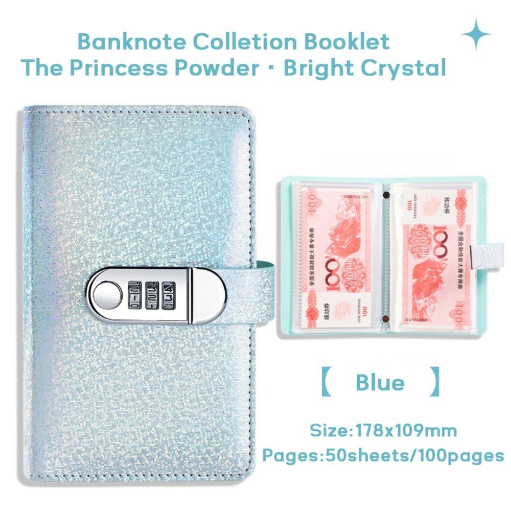 Блокнот для экономии денег с кодовым замком, ПУ кожа, книга для экономии бюджета