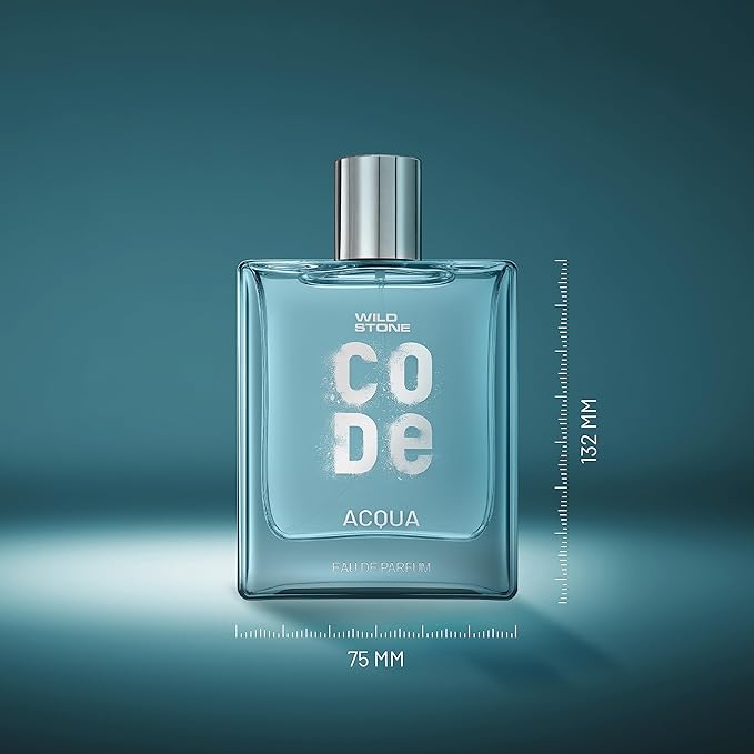Wild Stone CODE Acqua Парфюмированная вода для мужчин, 100 мл | Роскошный стойкий аромат | Свежий, искрящийся и заряжающий энергией парфюм для мужчин