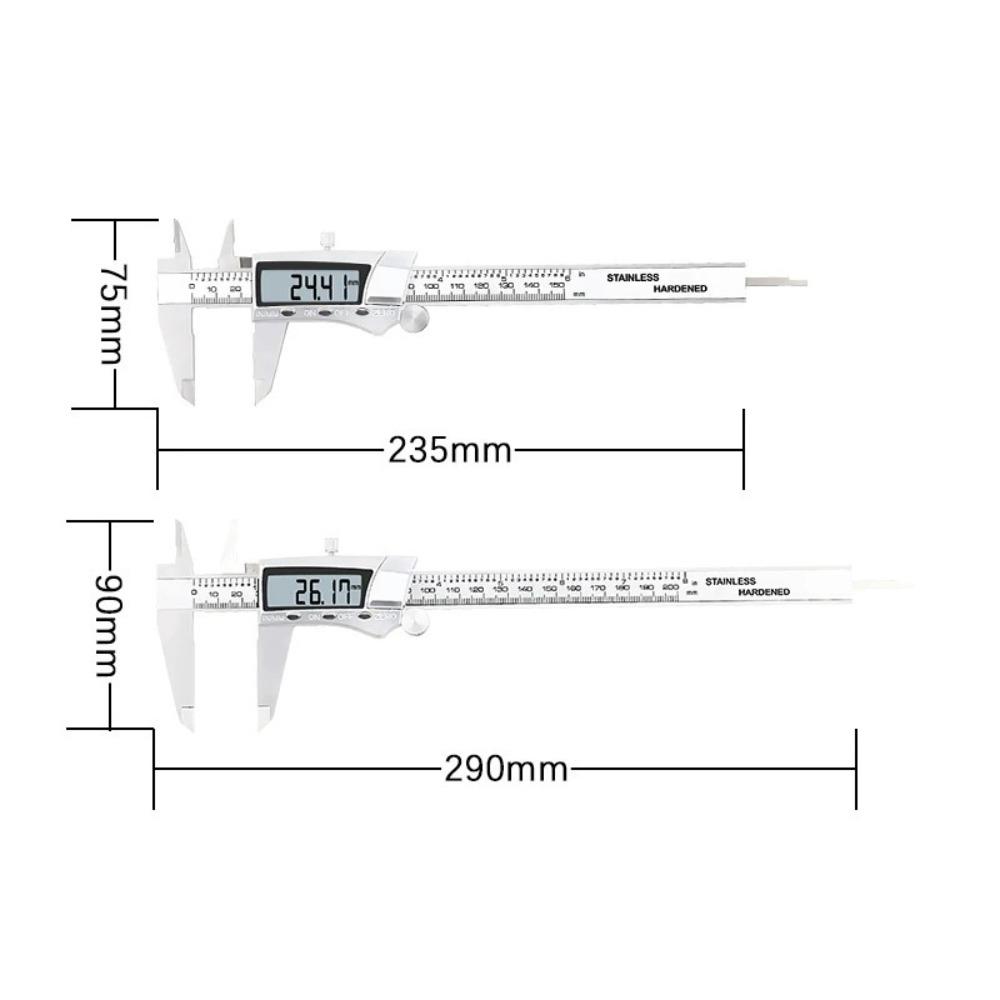 Electronic Digital Caliper Inch/Metric Conversion 0-150/200mm Stainless Steel LCD Screen Extreme Accuracy Measuring Tool