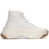 New MLB Chunky High Anti Slip Wear Resistant High Top Canvas Shoes Unisex White 32SHU1111-50I