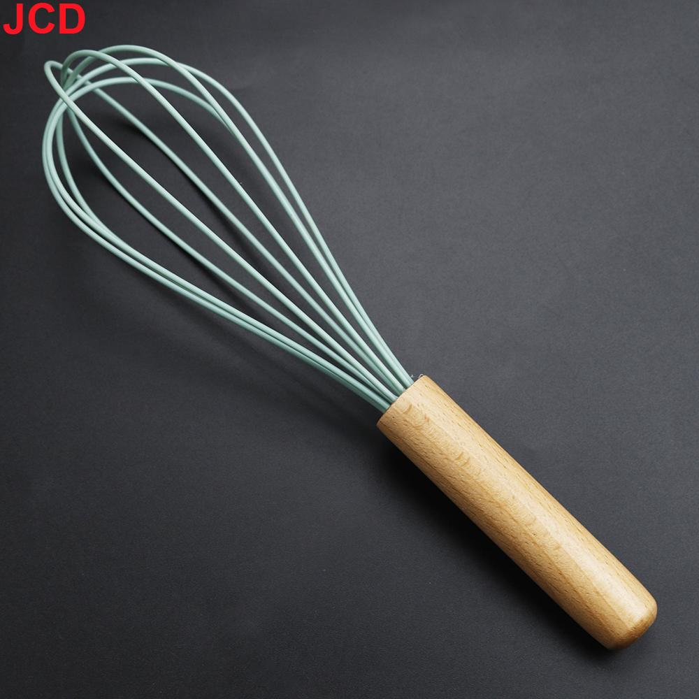 JCD Силиконовый венчик для взбивания яиц с деревянной ручкой Кухонные ручные гаджеты для взбивания яиц Кухонные инструменты Аксессуары для выпечки
