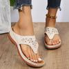 Fashion Women Slippers Print Random Flats Shoes Casual Sandals Summer New 2024 Brand Women Shoes Designer Slides Femme Beach Flip Flops