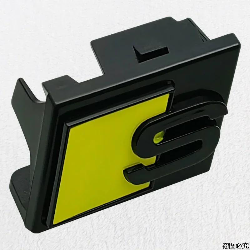 ABS Car Front Grille Emblem Styling for a2 A6 A4 S5 S6 A3 S3 Q7 S4 S7 S8 Q5 Badge Sticker Decals Auto Retrofit Accessories