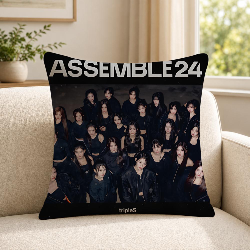 Kpop TtripleS Cushion Cover Soft Short Plush SkinFriendly Cushion Case for MultiScene Use
