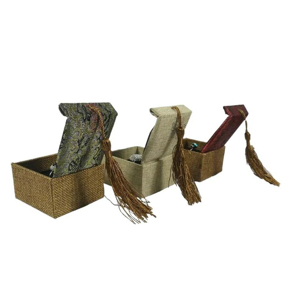 Коробка для демонстрации китайских ювелирных изделий Hanmade, прямоугольная, из ткани, для хранения ожерелий, для мужчин