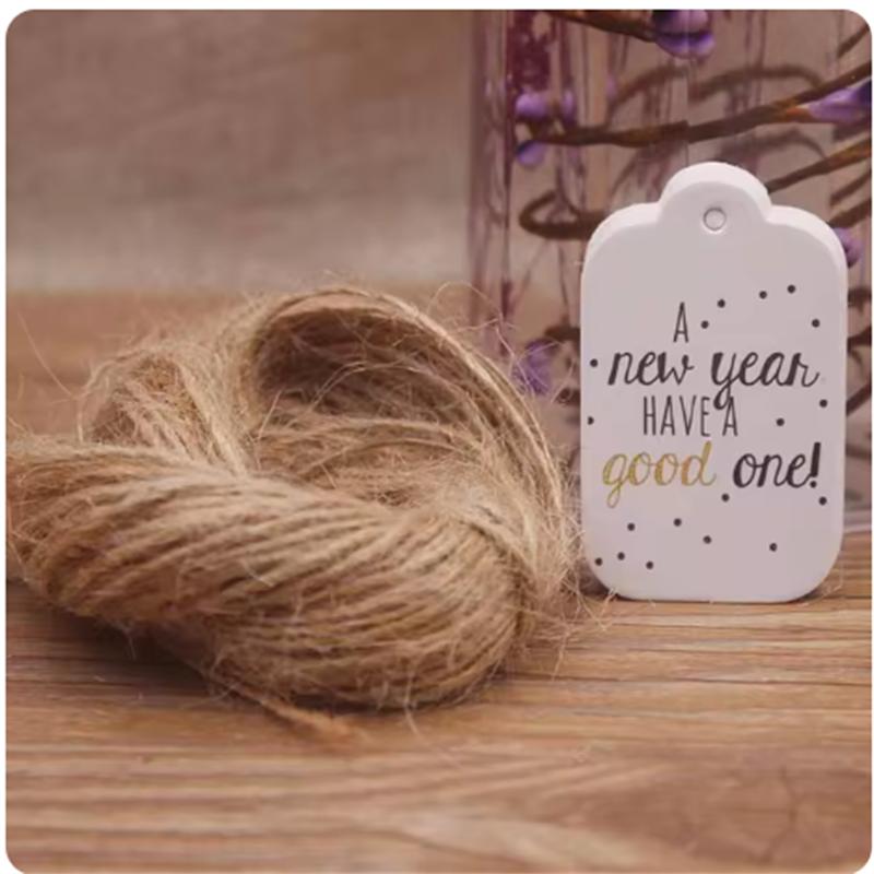 100 шт. 20-метровая веревка из коровьей кожи, подарочная этикетка с благодарностью, новогодняя этикетка на Хэллоуин, украшение для вечеринки